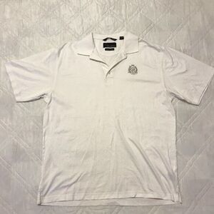 Greg Norman White 50/2 Double Mercerized‎ Golf shirt Large